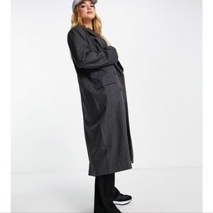 Topshop pinstripe coat